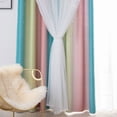 thumbnail image 5 of HomeLife Blackout Curtains 2pcs Double-Layer Fully Shaded Curtains for Bedroom Gradient Hollowed Out Star Living Room Window Curtains Simple Thermal Insulation Window Shade, 5 of 13