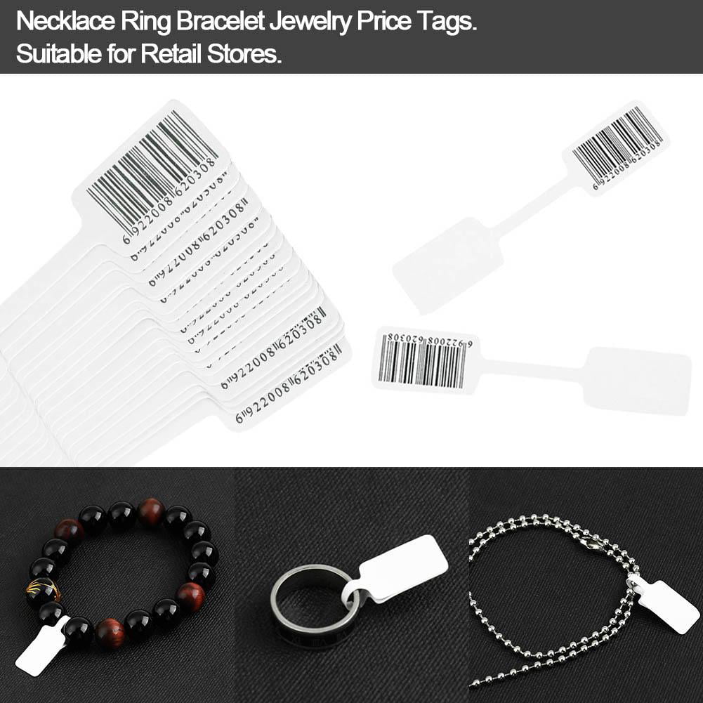 100pcs/bag Blank Price Tags Ring Necklace Jewelry Labels Paper Stickers label 