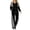 Black, variant on Szluipve 2 Piece Sets for Women Velvet Leopard Print Patchwork Tracksuit Zip Up Long Sleeve Jacket And Wide Leg Pants 2 Piece Outfit Casual Loungewear Set With Pockets Gray M