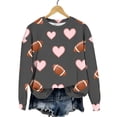 thumbnail image 2 of jjayotai Women’s Football Print Sweatshirt Crewneck Oversized Long Sleeve Pullover Tops Gameday Sweatshirts, 2 of 6