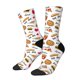 thumbnail image 1 of Fotbe Fast Food Calcetas Largas con Estampado para Hombre y Mujer – Calcetas de Compresión Transpirables y Elásticas, Viajar y Uso Diario Talla 5-11, 1 of 6