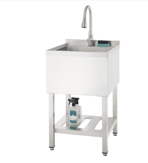 TRINITY 18" x 16" x 13" Stainless Steel Utility Sink with Pull-out Faucet-Model CTHA-0327