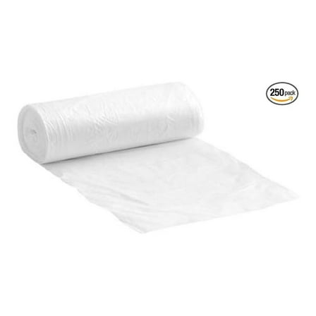 33 Gallon Clear Trash Bags, 250 Count Bulk, For Kitchen or Office, Can Liners, Multi-Use Garbage Bags 1 Case