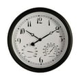 thumbnail image 4 of Horloge Murale Extérieure Étanche Horloge Ronde de Jardin Maison Porche 15 Pouces Horloges Suspendues Thermomètre Hygromètre pour Cour, Patio, Garage, Clôture, Chambre, 4 of 8
