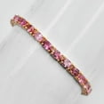 thumbnail image 4 of Pink Tourmaline Tennis Bracelet Rose gold plated bracelet, October birthstone bracelet, Women Bracelet, Wedding Jewelry, Gift For Her, 4 of 4