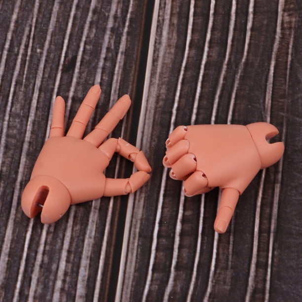 Modelo De Manos Articuladas Masculinas Flexibles Para Accesorios De Muñeca BJD 1/4, Color Café