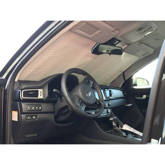 HeatShield, The Original Windshield Sun Shade, Custom-Fit for Kia Niro SUV w/ Sensor 2017, 2018, 2019, 2020, Silver Series