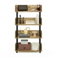 thumbnail image 5 of Furinno Turn-N-Tube 4-Tier Freestanding Multipurposes Display Rack, Flagstaff Oak/Black, 5 of 6