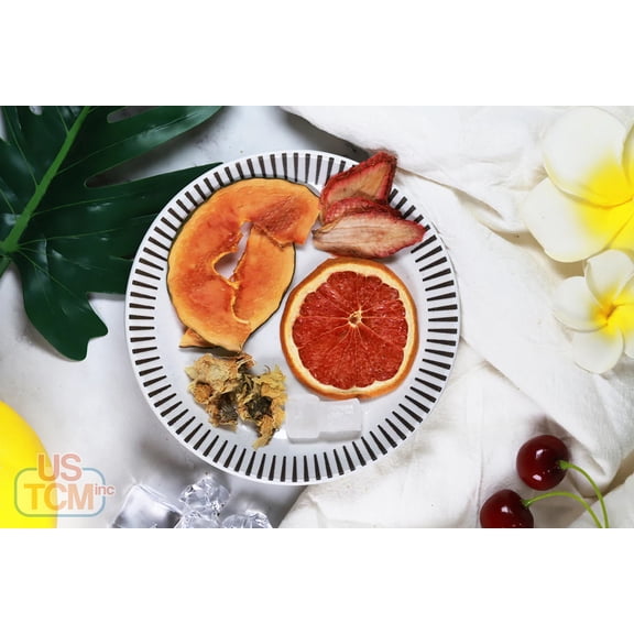 Mixed Fruit Flower Tea || Grapefruit-Strawberry-Papaya-Chrysanthemum 3 Packs