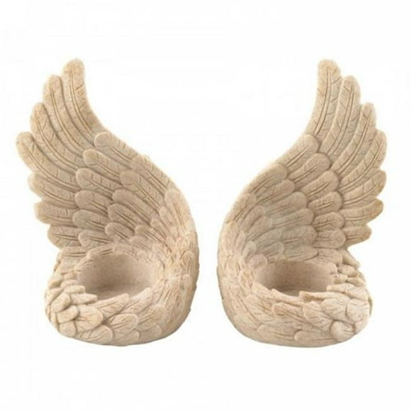 Wings Of Devotion 10019080 Angel Tealight Set, Blue