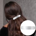 thumbnail image 4 of Hinzic-pasador de pelo plateado de 3 pulgadas para mujer, pinza de pelo grande de Metal, accesorios para el cabello para fiesta de boda francesa Vintage, pelo largo y grueso, 4 of 5