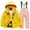 1#Hot Pink, variant on Boys Ski Suit Warm Jacket and Pants Winter Windbroof Snow Suit, Sizes 4-6