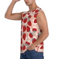 thumbnail image 3 of Fotbe Red Strawberry Men's Camiseta sin Mangas Estampada para Hombres, Playera Casual para Gimnasio, Entrenamiento, Playa-X-Large, 3 of 7
