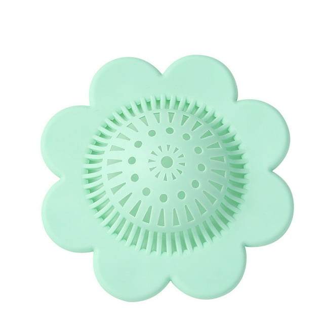 Pisexur Batería de cocina Protector de desagües con forma de flor, recogedor de pelos, colador, trampa, filtro de fregadero antiobstrucción de plástico reutilizable para la cocina del hogar