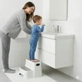 thumbnail image 2 of Toddler Step Stool for Kids - Non-Slip 2 Step Stool for Bathroom Sink & Potty Training, 3-in-1 Dual Height Kitchen Counter, Sturdy Safety Nursery Stool for Boys & Girls (Include 2 Ducks), 2 of 7