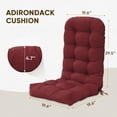 thumbnail image 4 of COOS BAY 49.1'' x 19.6'' Outdoor High Back Seat Cushion Set of 2, Adirondack Chair Cushions, Extra Thick Rocking Chair Cushions, Red Purple, 4 of 9