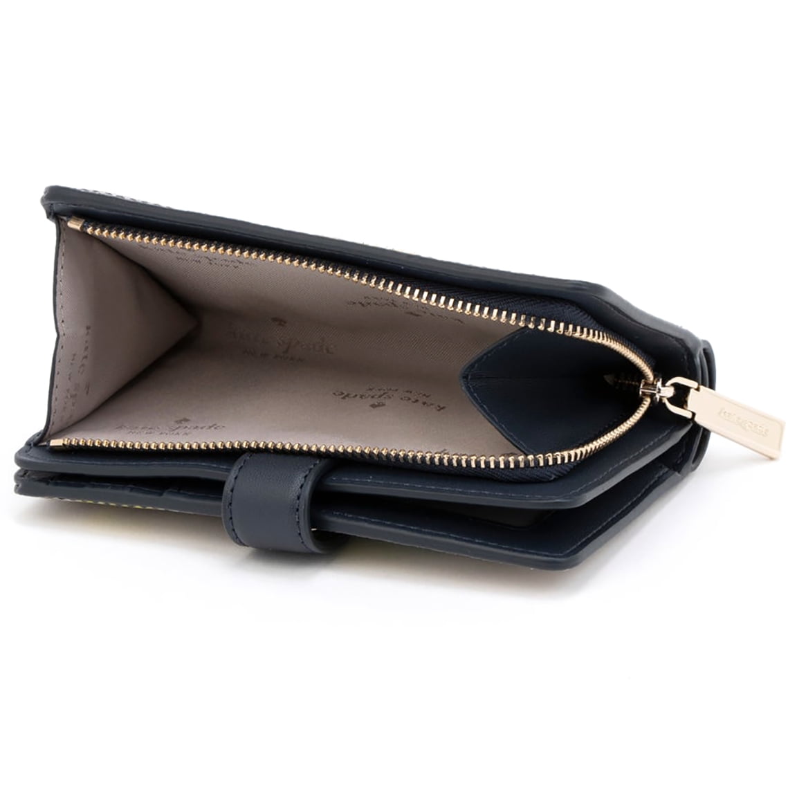 Kate Spade New York Women's Medium Bifold Floral Wallet in PVC Leather (Blazer Blue Multi)