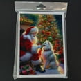 thumbnail image 3 of American Eskimo and Santa Claus Greeting Cards Pack of 8 7 in x 5 in, 3 of 3