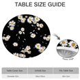 thumbnail image 6 of Spring Round Tablecloth with Elastic Edge, Bright Daisy Floral Print, Durable Polyester, Ideal for Daily Use or Seasonal Decor, Fits 44-52 Inch Round Tables, 6 of 7