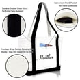 thumbnail image 4 of DALIX Women's Custom Monogrammed Names Premium Embroidered Tote Bag Heather, 4 of 6
