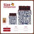 thumbnail image 2 of Color Matching Linen Bundle Mouth Gift Bag Can Be Used For Daily Small Items Zebra Print Style Steelblue_1 Medium, 2 of 8