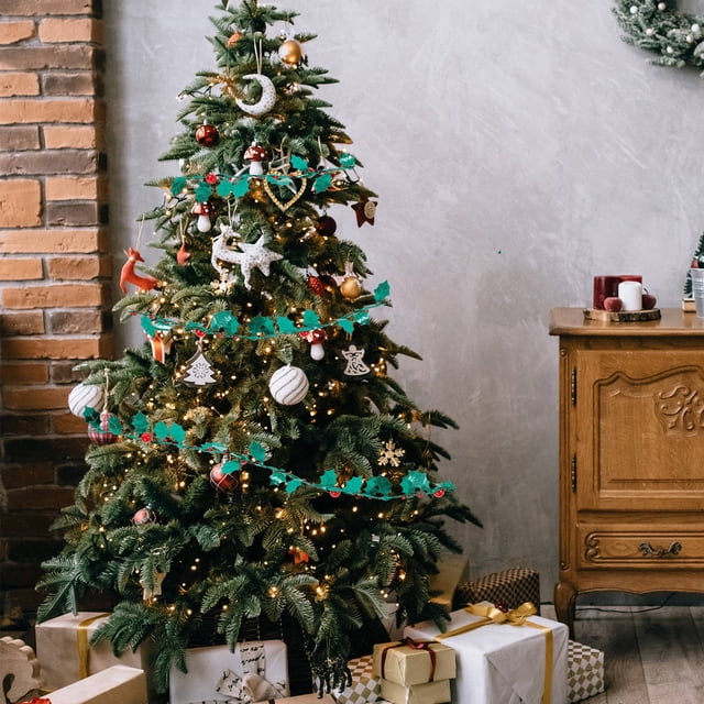 Houderco Espumillón De Con Hojas En Para De Fiestas Y Manualidades