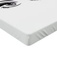 thumbnail image 2 of Eyelash Fitted Sheet, Cartoon Style Dramatic Woman Eyes Long Lashes Winking Flirting Gesture, Decorative Soft Bedding All-round Elastic Pocket, California King, Lilac Grey Black, by Ambesonne, 2 of 3