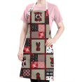 thumbnail image 5 of Red Plaid Dog Jigsaw Puzzle Apron-Garden Aprons for Women with Pockets-Cotton Linen Waterproof Kitchen Cooking Gardening Aprons Adjustable for Kitchen,Cooking,BBQ and Salon 33x27 Inch, 5 of 7