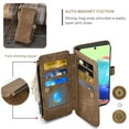 thumbnail image 4 of Asuwish Kickstand Hard Shell Wallet Cell Phone Case with Tempered Glass Screen Protector for Samsung Galaxy A71 5G, Brown, 4 of 7
