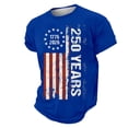 thumbnail image 4 of CUSTG Men T-Shirts O-Neck Anniversary Graphic T Shirt Patriotic Short Sleeve Tee For Casual Wear Comfortable Shirt Celebrate America's 250th Anniversary Comfort 1776-2026 4th Of July Tops, 4 of 4