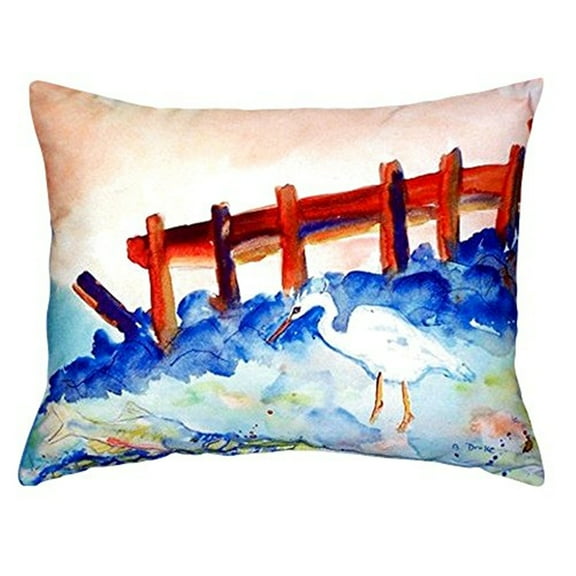 Betsy Drake NC179 16 x 20 in. Great White Heron No Cord Pillow
