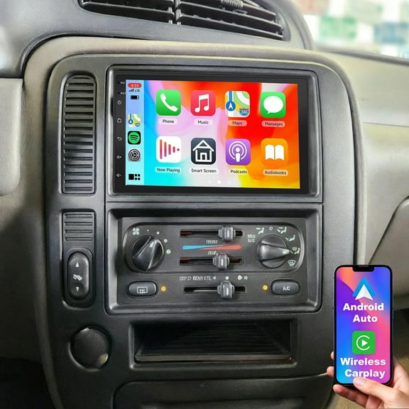 Eforcase Car Stereo Radio for Ford Windstar 1999-2003 with Wireless CarPlay Android Auto: 2 32G 7 Inch IPS HD Touch Screen Car Radio with WiFi GPS FM SWC Bluetooth 1080P Backup Camera