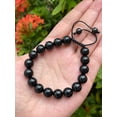 thumbnail image 5 of Jet Crystal Bead Bracelet 8mm, Wholesale Genuine Jet Stretch Gemstone Bracelet, Gift for Men & Women (1), 5 of 8