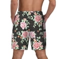 thumbnail image 4 of Balery Rose Flowers Mens Swim Trunks Swim Shorts for Men Quick Dry Inseam Beach Shorts with Compression Liner Pocket-, 4 of 9