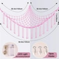 thumbnail image 6 of GOR Stuffed Animals Net or Hammock with LED Light, Hanging Stuffed Animals Storage Toy Hammock Net Corner Wall Girls Room Decor Toy Storage Organizer, Pink, L, 6 of 17