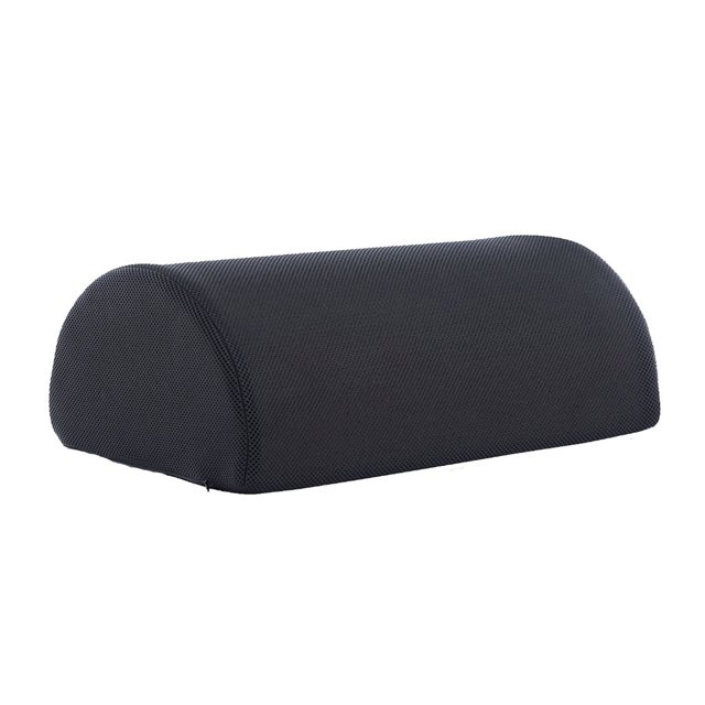 Kearding Cojín de escritorio para reposapiés, soporte para espalda, cabeza, pierna, rodilla, almohada para el hogar, reposapiés de media luna Muebles de oficina en casa malla negra