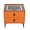 Orange, variant on Shangmakel Smart Nightstand with Charging Station, Adjustable LED, Bluetooth Speaker, USB Ports, Fingerprint Lock, Bed Side Tables Bedroom Nightstand with Drawers for Bedroom