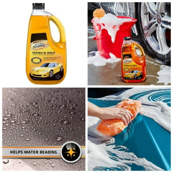 64-ounce liquid bottle Super Bright Wash and wax - A gift for car wash and car wax, Dad's car, truck and motorcycle cleaner