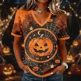 thumbnail image 2 of Yuhangmm Halloween Shirts for Women Effortless Casual Printed Loose Fit T Shirt for Comfort and Style with Relaxed Silhouette Multicolour XL, 2 of 6