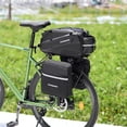 thumbnail image 2 of Alforja de bicicleta Bolsa de bicicleta trasera de asiento Bolsa de bicicletas impermeabilizante Bolsa de asiento trasero con bolsa lateral, 2 of 8