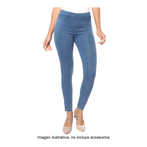 Legging George Talla M con Pretina Azul Claro