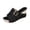 Black, variant on Open Toe Platform Wedge Sandals, Wedge Sandals Platform Slides for Women Cork Heeled Walking Open Toe Slip On Espadrilles Mules Wide Width Wedges Bohemia Womens Sandals, White 6