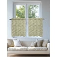 thumbnail image 4 of Green Floral Tier Curtains 24 Inch Length, Sheer Curtains for Bedroom Living Room Window Vintage Rustic Botanical Spring Rod Pocket Voile Drapes Kitchen Curtains Small Half Window 27.5"x24" 2 Panels, 4 of 6