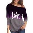 thumbnail image 2 of Camiseta de manga larga con estampado degradado y hombros descubiertos para mujer Fridja ghj987+3428, 2 of 3