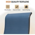 thumbnail image 6 of Techmilly Outdoor Dining Chairs , Patio Swivel Chairs Set of 2, Support 400lbs , Navy blue, 6 of 8