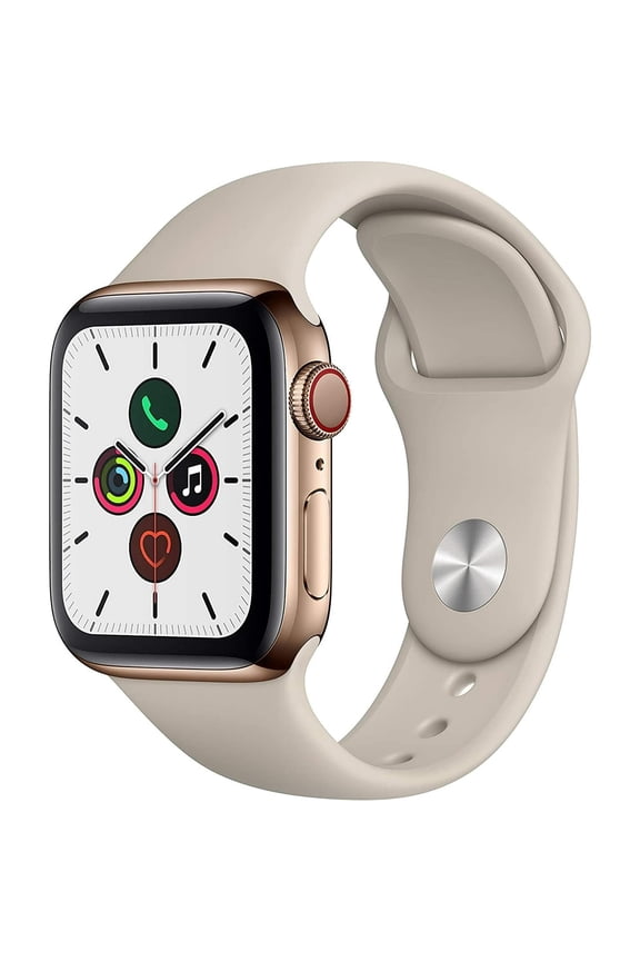 Restored Apple Watch Series 5 44mm (GPS + Cellular) Stainless Steel Case (Refurbished)