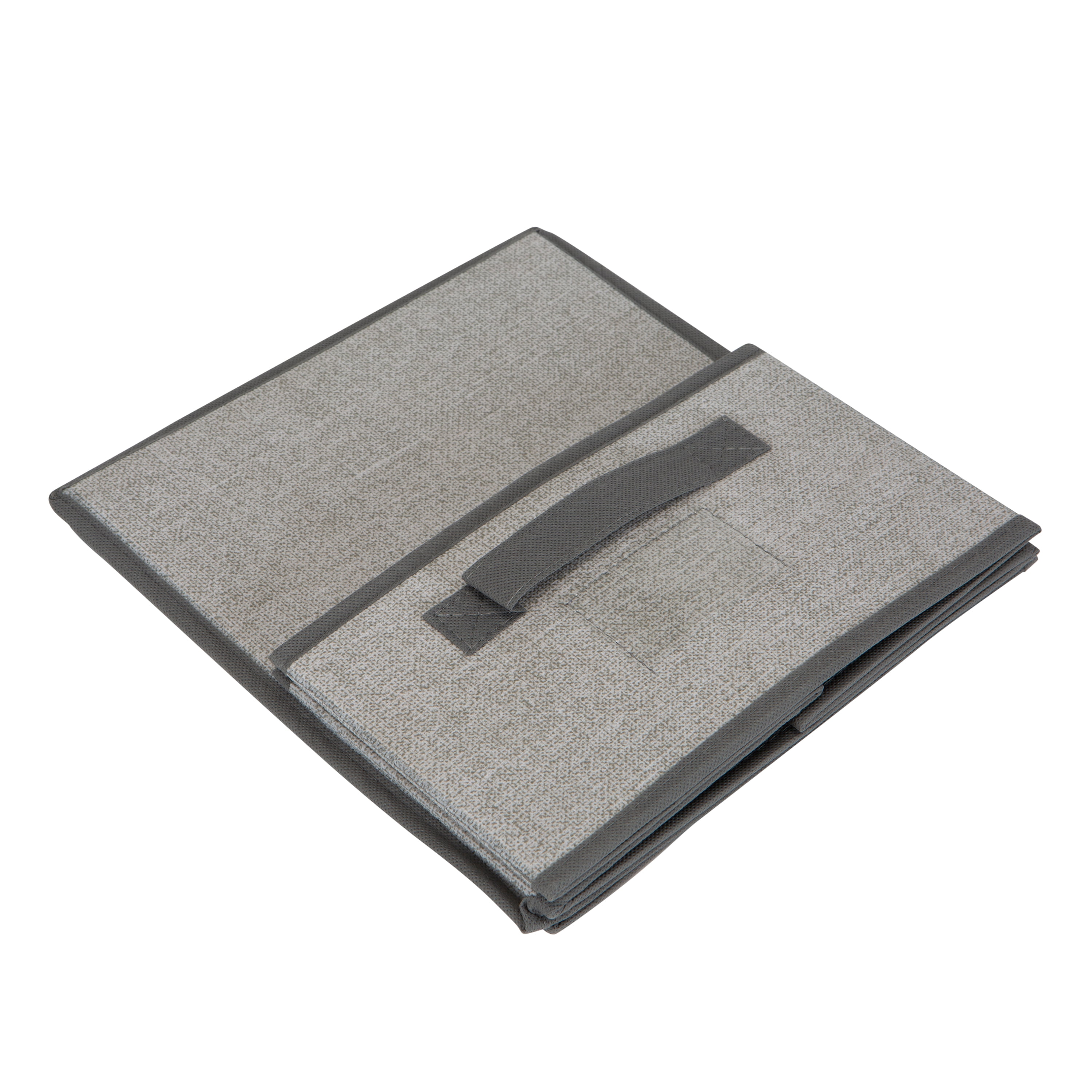 Simplify Medium Lidded Storage Box in Non Woven Heather Grey