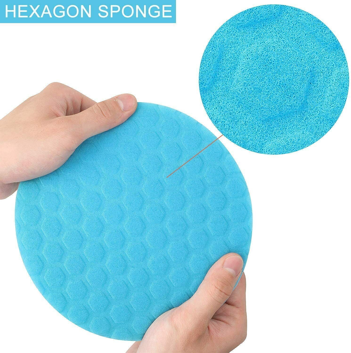 7Pcs 7" Buffing Polishing Pads Buffing Sponge& Wool Pads Set Buffer Polisher Pad