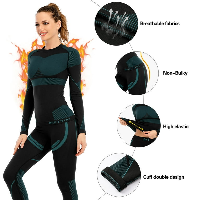 Thermal Underwear for Women Base Layer Women Cold Weather,Long