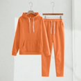 thumbnail image 2 of NMMUED Hoodie Set, Sweat Set, Hoodie and Sweatpants Set for Women, Sweat Suit, Sweatsuits Women 2 Piece Outfit, Orange XL, 2 of 8